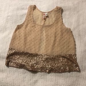Sequin open back dressy top